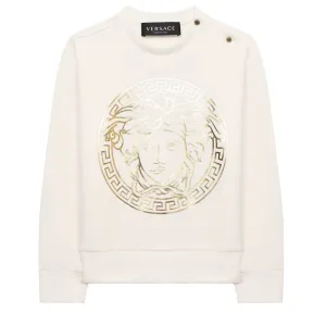 Versace Baby Boys Medusa Logo Sweater White 12M