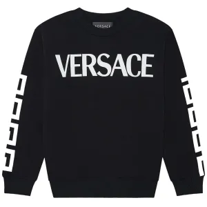 Versace Boys Logo Sweatshirt Black 10Y