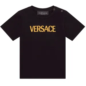 Versace Baby Boys Logo Embroidered T-Shirt Black - 12M Black