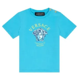 Versace Baby Boys Medusa Logo T-shirt Blue 36M #1086735