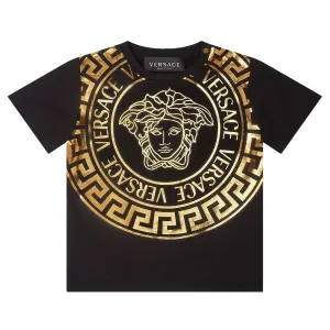 Versace Baby Boys Medusa Print T-shirt Black 3/6m