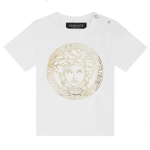 Versace Baby Girls Medusa T-shirt White 36M