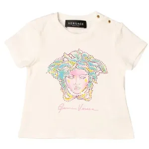 Versace Baby Girls Sparkly T-shirt White 6M