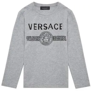 Versace Boys Grey Medusa T-shirt 16Y #1084364