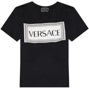Versace Boys Logo T-shirt Black 10Y