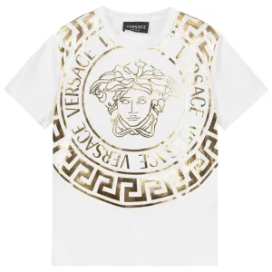 Versace Kids Unisex Medusa T-shirt White 12Y
