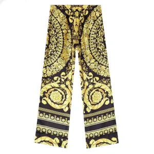 Versace Girls Baroque Pattern Trousers Gold 10Y