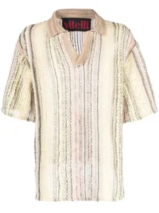 VITELLI - Linen Blend Cotton Polo Shirt #1142336