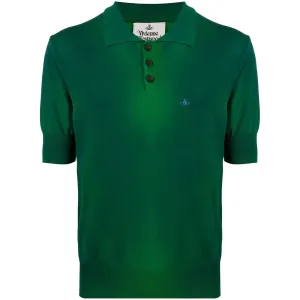 Vivienne Westwood Men's Faded Pullover Polo Green S #1085517