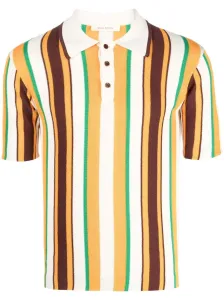 WALES BONNER - Optimist Striped Cotton Polo Shirt #724146