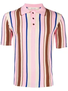 WALES BONNER - Optimist Striped Cotton Polo Shirt #724238