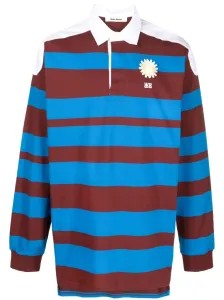 WALES BONNER - Striped Cotton Polo Shirt #1187524