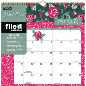 Flora and Fauna by Heather Dutton 2025 File It Wall Calendar