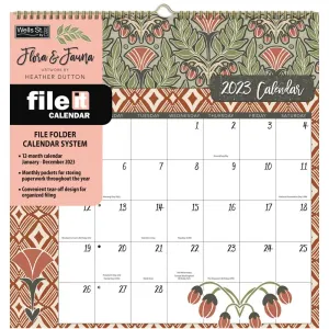 Flora and Fauna 2023 File It Wall Calendar
