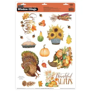Thanksgiving Window Cling by Nicole Tamarin