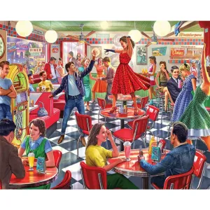 Dancing at the Diner 1000 Piece Puzzle