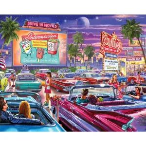 Drive In Movies 1000 Piece Puzzle