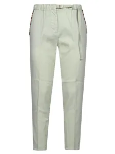 WHITE SAND - Cropped Linen Blend Trousers #821962