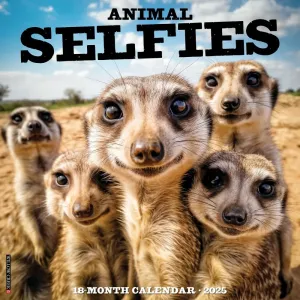 Animal Selfies 2025 Wall Calendar