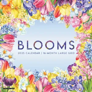 Blooms Large Grid 2025 Wall Calendar