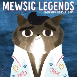 Mewsic Legends 2025 Wall Calendar