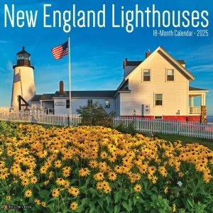 New England Lighthouses 2025 Wall Calendar