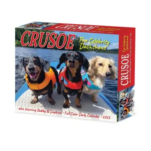 Crusoe the Celebrity Dachshund 2023 Desk Calendar