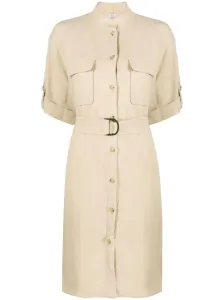 WOOLRICH - Belted Short Shirt Dress