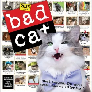 Bad Cat 365 Days 2025 Wall Calendar