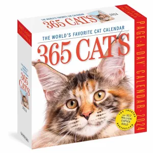 365 Cats 2024 Page-A-Day Desk Calendar