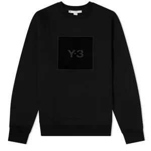 Y-3 Mens Square Logo Sweater L Black