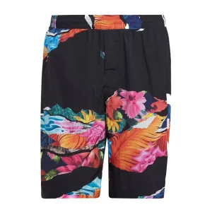 Y-3 Mens Floral Print Swim Shorts Black S