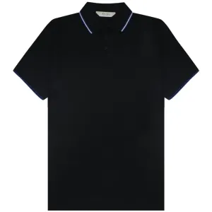 Z Zegna Stretch Cotton Short-Sleeve Polo Black - BLACK L