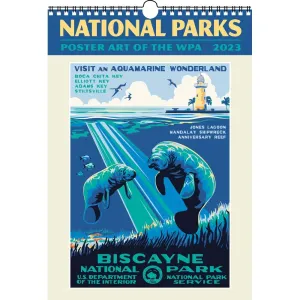 National Parks Poster Art WPA 2023 Large Wall Calendar