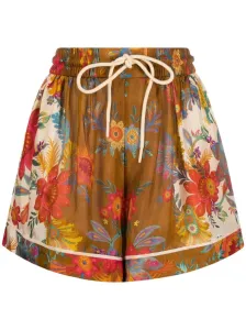 ZIMMERMANN - Floral Print Silk Shorts